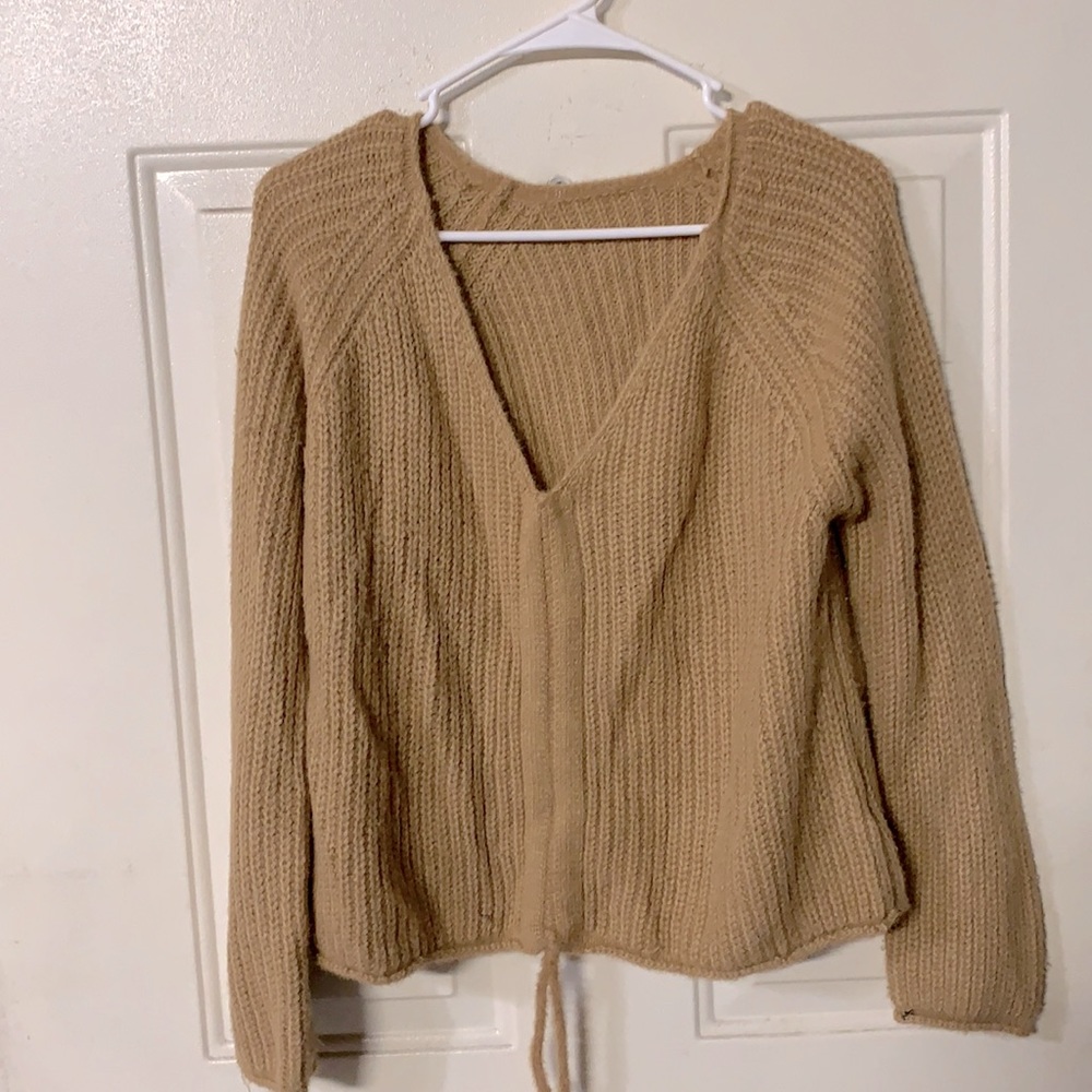 Size L Soft Knitted Brown Sweater
